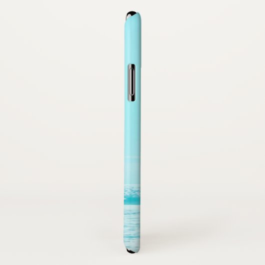 Blauwe zomer zeestrand monogram Case-Mate iPhone case (Achterkant / rechts)