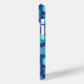 Blauwe zomeraardbeienpatroon Case-Mate iPhone case (Achterkant / Links)