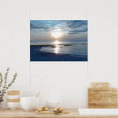 Blauwe zon boven een Kaap Kabeljauw Beach Poster (Keuken)