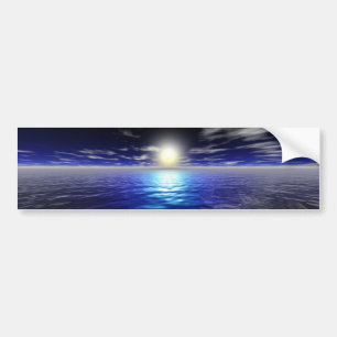 Blauwe zon bumpersticker