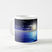 Blauwe zon koffiemok (Voorkant links)