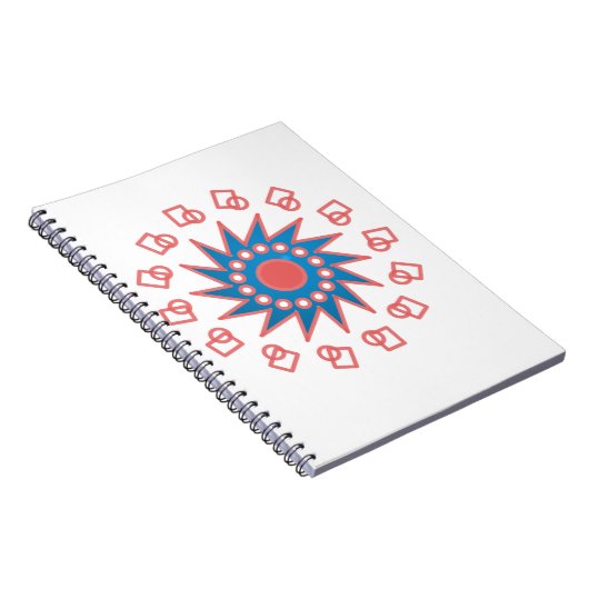 Blauwe zon notitieboek (Rechterzijde)