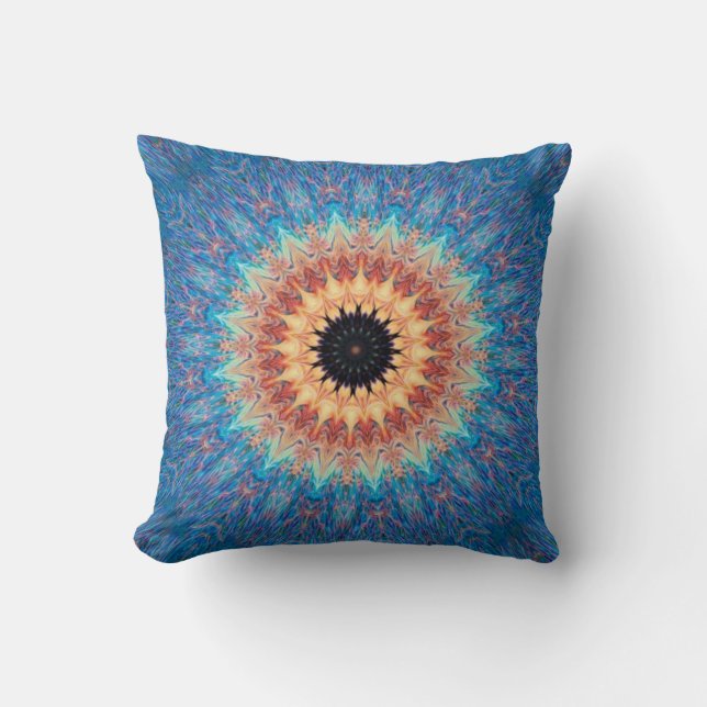 "Blauwe zon" Pillow Kussen (Voorkant)