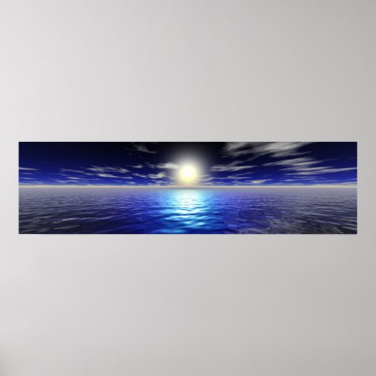Blauwe zon poster (Voorkant)