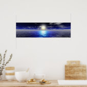 Blauwe zon poster (Keuken)