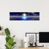 Blauwe zon poster (Thuiskantoor)