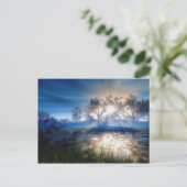 Blauwe zonnebank Briefkaarten (Staand voorkant)