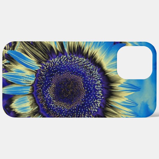 Blauwe zonnebloem Case-Mate iPhone case (Achterkant (horizontaal))
