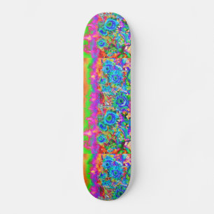 Blauwe zonnebloemen skateboard