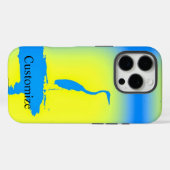 blauwe zonnebrand Case-Mate iPhone case (Achterkant (horizontaal))