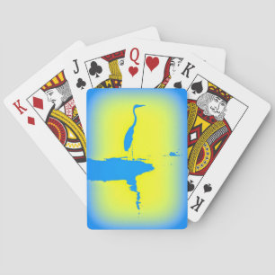 blauwe zonnebrand pokerkaarten