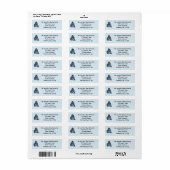 Blauwe zwarte Adresetiketten voor het schilderen v Etiket (Full Sheet)