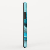 Blauwe, zwarte en witte marmer Case-Mate iPhone case (Achterkant/rechts)