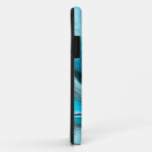 Blauwe, zwarte en witte marmer Case-Mate iPhone case (Achterkant/rechts)