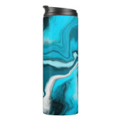 Blauwe, zwarte en witte marmer thermosbeker (Geroteerd rechts)