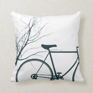 Blauwe zwarte fiets kussen