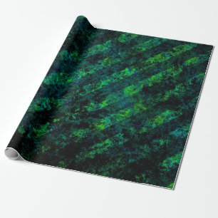 Blauwe zwarte groene gestreepte achtergrond met bl cadeaupapier