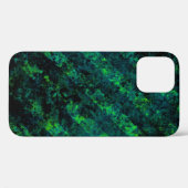 Blauwe zwarte groene gestreepte achtergrond met bl Case-Mate iPhone case (Achterkant (horizontaal))