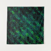 Blauwe zwarte groene gestreepte achtergrond met bl wandkleed (Voorkant (horizontaal))