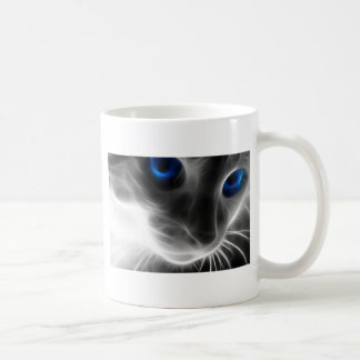 Blauwe zwarte ooien en witte katjes koffiemok