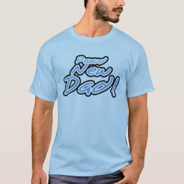 Blauwe/zwarte tekst Nieuwe pap-overhemden en cadea T-shirt