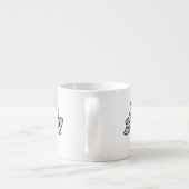 Blauwe/zwarte tekstgroep Nieuwe pap-cadeaus Espresso Kop (Achterkant)