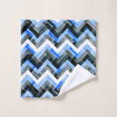 Blauwe zwarte witte kaas getextureerd  bad handdoek (Wasdoekje)