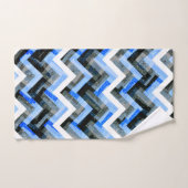 Blauwe zwarte witte kaas getextureerd  bad handdoek (Handdoek)