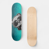 Blauwe zwarte zwarte panda skateboard (Voorkant)