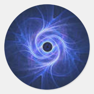 Blauwe zwijn ronde sticker