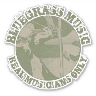 Blauwegrass Musicians alleen groene spelers Sticker