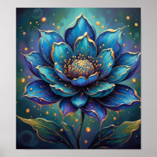 BlauweLotusBloem Poster