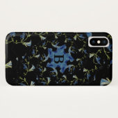 Blauwen en zwarte pagina fractale kunst Monogram Case-Mate iPhone Case (Achterkant (horizontaal))