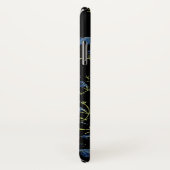 Blauwen en zwarte pagina fractale kunst Monogram Case-Mate iPhone Case (Achterkant / rechts)