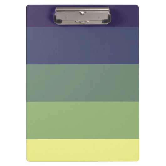 Blauwen + Groene kleurblokkeringsstreep Klembord (Voorkant)