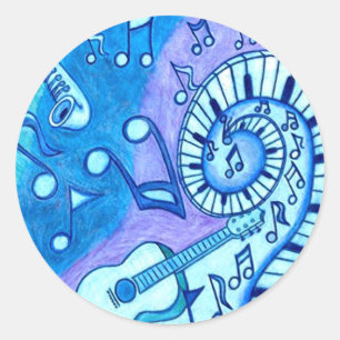 Blauwen Ronde Sticker