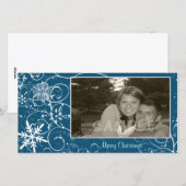 blauwerige winter feestdagenkaart (Voorkant / Achterkant)