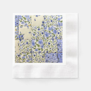 blauwfloral calico patchwork quilt servet