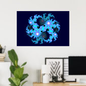 Blauwfractal Poster (Thuiskantoor)