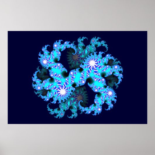 Blauwfractal Poster (Voorkant)