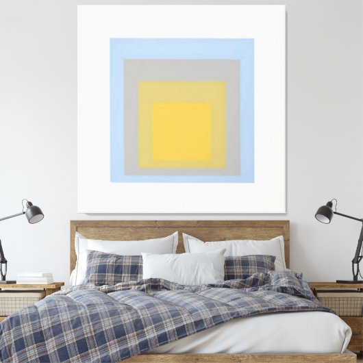 Blauwgeel Josef Alberts Canvas Afdruk (Insitu (Slaapkamer))