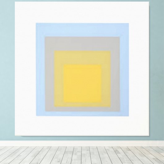 Blauwgeel Josef Alberts Canvas Afdruk (Insitu (Houten vloer))