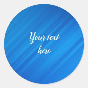 Blauwgekleurde SJABLOON Ronde Sticker
