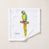 Blauwgele cartoon bad handdoek (Wasdoekje)