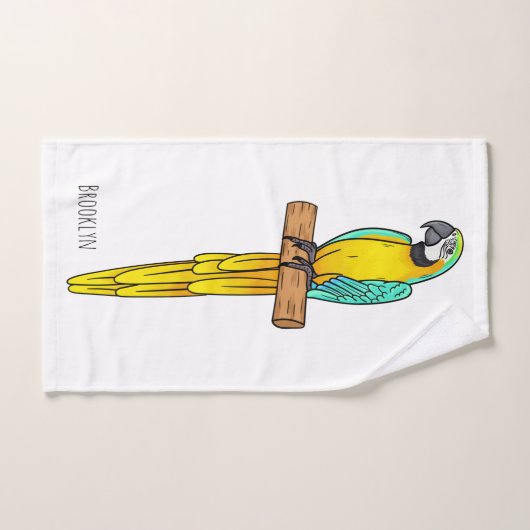 Blauwgele cartoon bad handdoek (Handdoek)