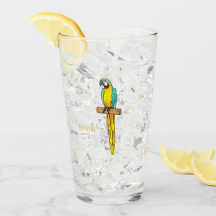 Blauwgele cartoon glas