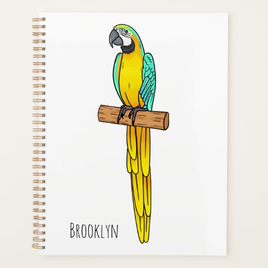 Blauwgele cartoon planner (Voorkant)