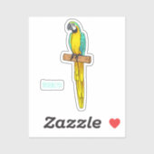 Blauwgele cartoon sticker (Vel)