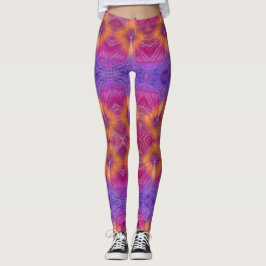 blauwgele diamantboom leggings