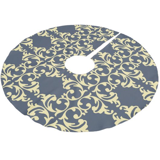 Blauwgele florish kerstboom rok (Gekanteld)